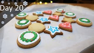 Christmas Shortbread with Royal Icing  Baking Advent Calendar  Day 20 [upl. by Rehpetsirhc298]