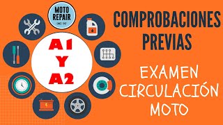 🏍 COMPROBACIONES PREVIAS A2 ✅️ PREGUNTAS EXÁMEN CIRCULACIÓN MOTO 🧐 PERMISO A2 [upl. by Rebmeced]