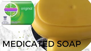 How to make medicated bathing soap at home  body treatment soap [upl. by Wiburg]