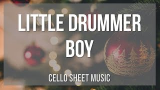 Cello Sheet Music How to play Little Drummer Boy by Katherine Kennicott Davis [upl. by Namialus]