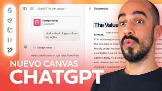 ¡NUEVO ChatGPT CANVAS ✨ Mejor de lo que me esperaba [upl. by Bikales]