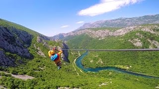 Amazing ZIP Line in Omiš Croatia [upl. by Akenahc]