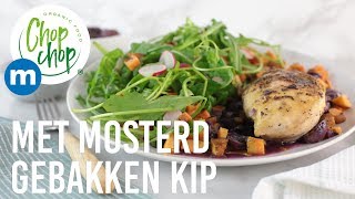 Met mosterd gebakken kip Recept  metroChopChop [upl. by Sisile190]