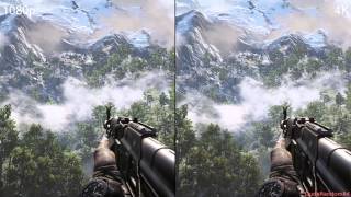 Far cry 4 1080p Vs 4K DSR Graphics Comparison [upl. by Aitekram]