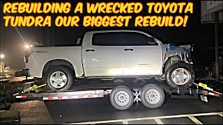 Rebuilding a Wrecked Toyota Tundra from Copart Part 2 [upl. by Dov]