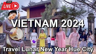 Vietnam New Year 🇻🇳 Hue Vietnam Walking Tour  Travel Vietnam 2024 [upl. by Notle]