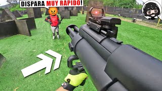 CONSTRUÍ el RIFLE MÁS RÁPIDO del MUNDO❗️ 😱 ▬ 4 CAÑONES 🔥 ▬ Airsoft Gamepplay [upl. by Eissirhc]