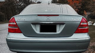 Mercedes E500 M113 Muffler and Resonator delete quad tips [upl. by Ydnys]