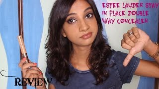 REVIEW Estee Lauder Stay In Place Double Wear Concealer II Indian Beauty Guru [upl. by Glennon529]