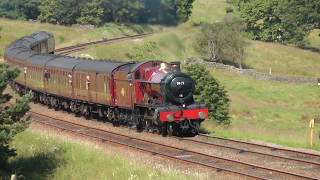 GWR 5972 Hoggwarts Express Aka  Olton Hall  The Wizards Express tours JuneJuly 2014 [upl. by Boigie946]