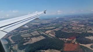 Landing in Rome Fiumicino Airport FCO15 August 2023Rome 20231m [upl. by Aidam]