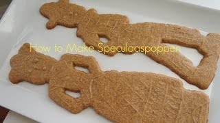 How to Make Speculaaspop Speculoos or Dutch Windmill Cookies [upl. by Ahsinad90]