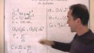 cours TS  chimie  degré de pureté dun cristal en éthanoate de sodium [upl. by Eeleimaj]