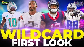 FIRST LOOK  SUPER WILD CARD WEEKEND  Draftkings NFL DFS [upl. by Noteloc]