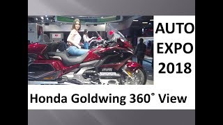 AUTO EXPO 2018  Honda Goldwing Superbike 360 Degree View  HD Video at 720p [upl. by Fair]