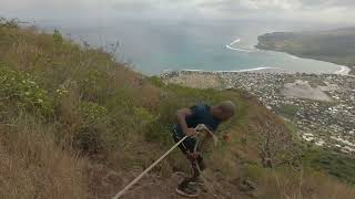 Descente de la tourelle Dodo trail 2024 POV Mauritius [upl. by Nosnibor]