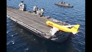 DHL plane takes off from aircraft carrier [upl. by Stout583]