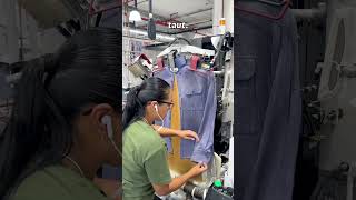 How Dry Cleaners Press Men’s Shirts dryclean explained cleanlaundry [upl. by Tuckie]