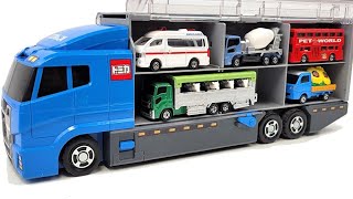 12 Types Cars Tomica ☆ Tomica opening and put in big Okatazuke convoy [upl. by Batista673]