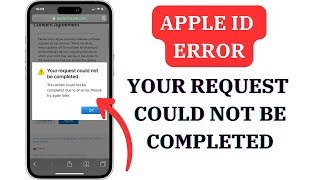 Your Request Could Not Be Completed At This Time Apple ID Error Fixed iPhone And iPad 2024 [upl. by Whitcomb357]