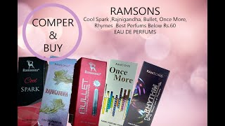 Product Review Ramsons Cool Spark  Rajnigandha Bullet OnceMore Rhymes Best Below Perfums Rs 60 [upl. by Anelra]