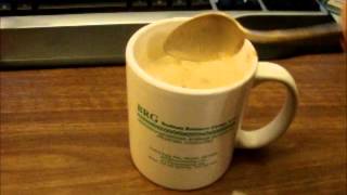 Instant coffee in a mug changes pitch when stirred [upl. by Anceline632]