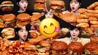 EAT WITH BOKI  BEST BURGER MUKBANG COMPILATION 💯 SATISFYING SOUND [upl. by Ardnas]