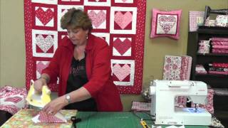 Quilting Valentines Hearts Using Charm Packs [upl. by Akemit]