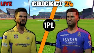 RCB vs CSK Live Gameplay  IPL 2025  Cricket 24  C24 Live [upl. by Ellenet]