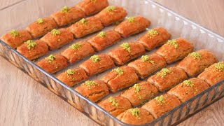 ✅BAYRAMA BAKLAVA LEZZETİNDE KOLAY TATLI👏🏻ŞAM DÜRÜMÜ TATLISI✔️ [upl. by Eisenstark636]