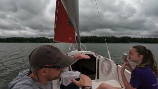 24 Trailer Sailer Compac 16 Quick video of a July sail [upl. by Roskes]