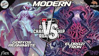 Goryos Reanimate VS Eldrazi Tron MTG Modern [upl. by Brod216]