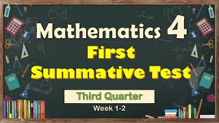 First SUMMATIVE TEST GRADE 4  Third Quarter  Mathematics [upl. by Nelrah]