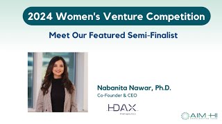 2024 AIMHI Women’s Venture Competition  HDAX Therapeutics [upl. by Letnom]