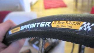 Continental Sprinter 22mm tubular tyres [upl. by Enal421]