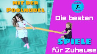 7 fun Games and Activities with noodles  Die besten 7 Sportspiele für Kinder mit POOLNUDELN [upl. by Yeldud791]