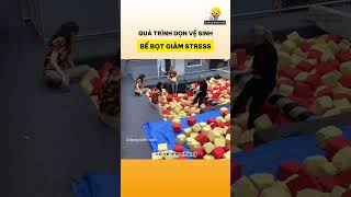 Quá trình dọn vệ sinh bể bọt biển giảm stress [upl. by Ellirehs]