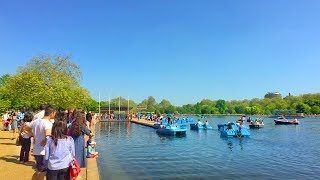 LONDON WALK  Kensington Gardens to Hyde Park incl Serpentine Sackler Gallery  England [upl. by Bolten]