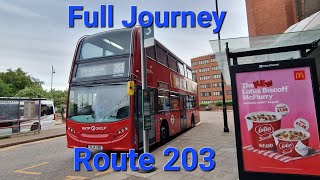 Full Journey on London Bus Route 203 From Hounslow To Staines [upl. by Sugirdor]