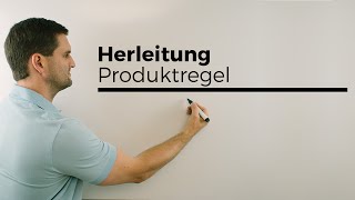 Herleitung Produktregel zum Ableiten mit hMethode Differentialrechnung  Mathe by Daniel Jung [upl. by Dnob298]