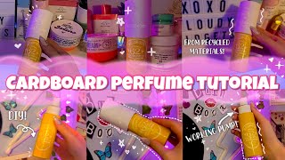 🌴💫CARDBOARD PERFUME FULL TUTORIAL☀️🏝 [upl. by Spike437]