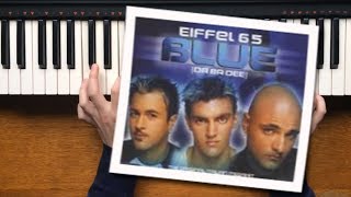 Blue  Eiffel 65 Da Ba Dee Piano Cover How to play easy tutorial [upl. by Eelessej]