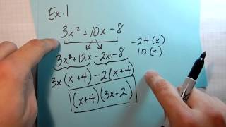 Factoring NonMonic Trinomials [upl. by Nytsyrk397]