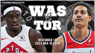 Washington Wizards vs Toronto Raptors Full Game Highlights  Nov 13  2024 NBA Season [upl. by Jami]