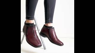 RIEKER L388235 Ladies Leather WarmLined Boots Red  Shuperb™ [upl. by Adnimra457]