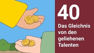 Das Gleichnis von den anvertrauten Talenten Silbergeld  Die Bibel einfach erzählt [upl. by Akimal]