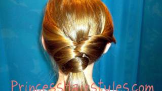 Twisted Fancy Ponytail Styles Hair4myprincess [upl. by Ettolrahc]