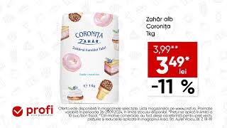 La Profi găsești o mulțime de oferte Acum ai Zahăr alb Coronița 1kg la un pret special [upl. by Letrice709]