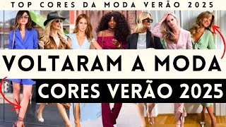 🔴CORES VERÃO 2025  10 CORES QUE ESTÃO NA MODA PRIMAVERA VERÃO 2024  2025 [upl. by Eilahtan]