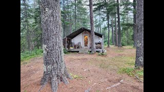 THE TENT The Backwoods Cabin Fixing the chimney A night at The Tent Fishing Campfire cooking [upl. by Jackie115]